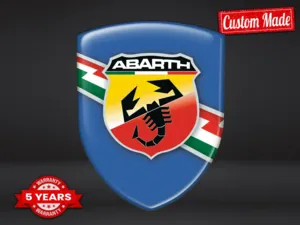 Fiat Abarth Pegatina Banner Auto Resistente Alta Calidad Profesional